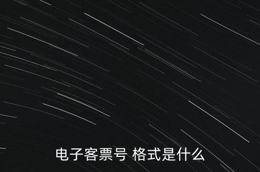 電子客票號 格式是什么