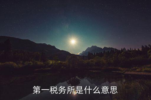 第一稅務(wù)所是什么意思