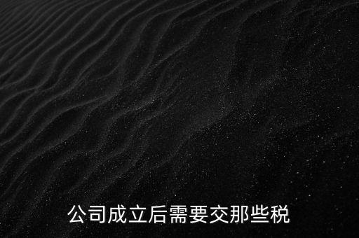 辦一個企業(yè)都需要交什么稅，公司成立后需要交那些稅