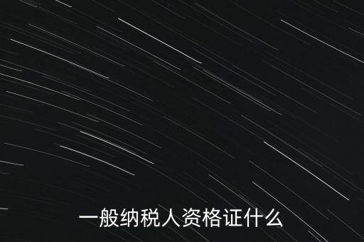 一般納稅人證是什么，請問一般納稅人應(yīng)有什么證