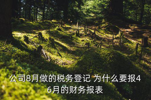 公司8月做的稅務登記 為什么要報46月的財務報表