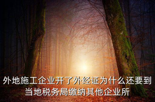 外經(jīng)證為什么要繳銷，到國稅開的外行證為什么要去撤銷