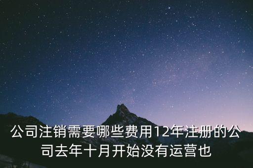 企業(yè)注銷要交些什么稅，公司注銷需要哪些費(fèi)用12年注冊(cè)的公司去年十月開始沒有運(yùn)營也