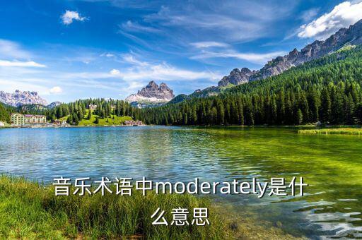 音樂術語中moderately是什么意思