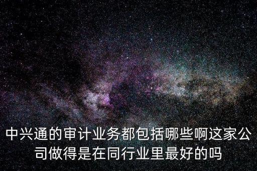 百旺中興通干什么的，中興通的審計業(yè)務(wù)都包括哪些啊這家公司做得是在同行業(yè)里最好的嗎