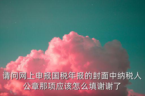 請(qǐng)問網(wǎng)上申報(bào)國(guó)稅年報(bào)的封面中納稅人公章那項(xiàng)應(yīng)該怎么填謝謝了