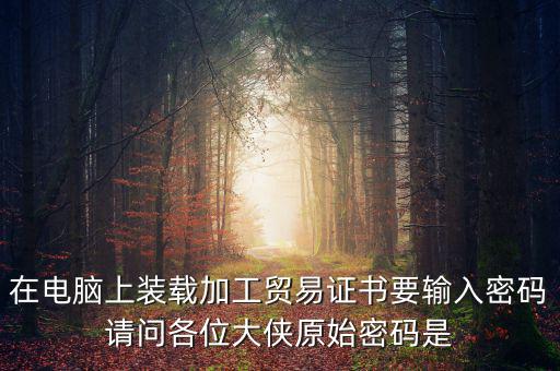 ca原始密碼是什么，ca證書密碼是什么