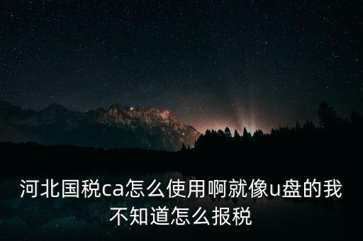 ca行助手是什么，稅務(wù)申報(bào)是否下載ca行助手就可以了