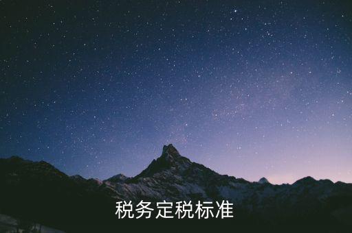 定稅是什么標(biāo)準(zhǔn)，稅務(wù)定稅標(biāo)準(zhǔn)