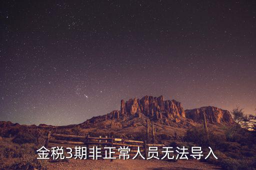 金稅3期非正常人員無法導(dǎo)入