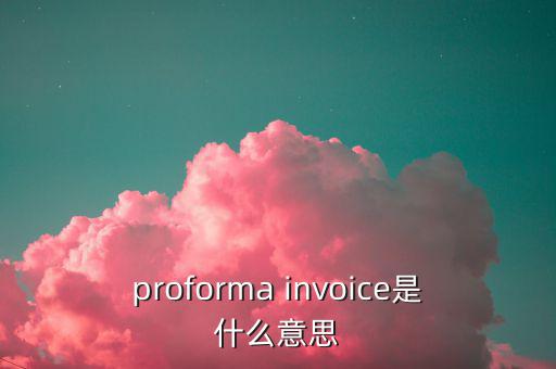 稅收營商環(huán)境是什么意思，proforma invoice是什么意思