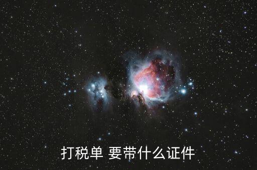 打印稅單需要什么證件，到稅務(wù)打印稅單需要什么資料