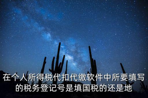 在個人所得稅代扣代繳軟件中所要填寫的稅務(wù)登記號是填國稅的還是地