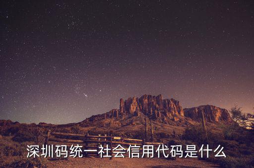 什么是社會(huì)信用代碼證，深圳碼統(tǒng)一社會(huì)信用代碼是什么