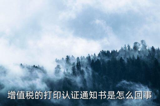 增值稅的打印認(rèn)證通知書(shū)是怎么回事