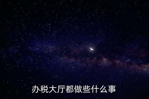 辦稅大廳都做些什么事