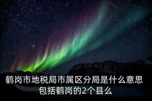 鶴崗市地稅局市屬區(qū)分局是什么意思 包括鶴崗的2個(gè)縣么