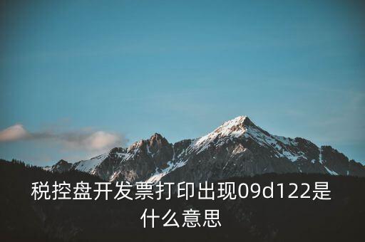 稅控盤開發(fā)票打印出現(xiàn)09d122是什么意思