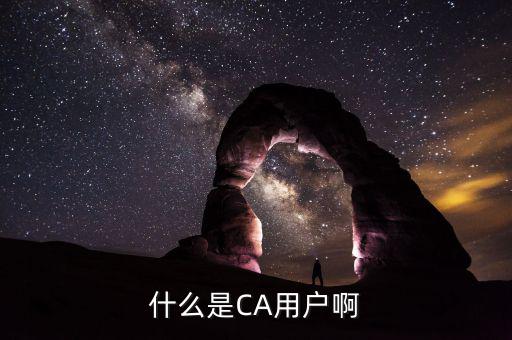 ca證書(shū)用戶是什么意思，什么是CA用戶啊