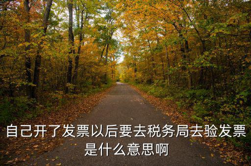 自己開了發(fā)票以后要去稅務(wù)局去驗發(fā)票 是什么意思啊