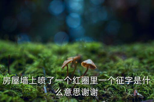 墻上印征收是什么意思，房屋墻上噴了一個(gè)紅圈里一個(gè)征字是什么意思謝謝