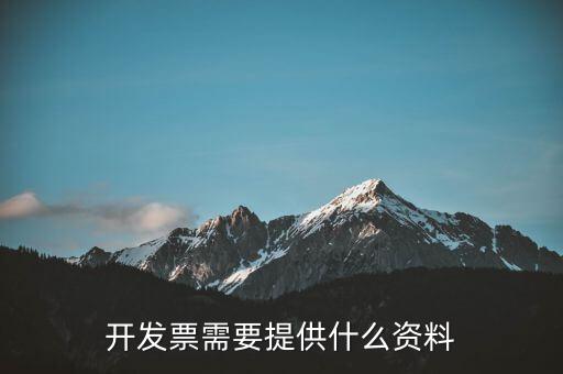 開票時(shí)提供什么資料，請(qǐng)問開發(fā)票需要什么資料