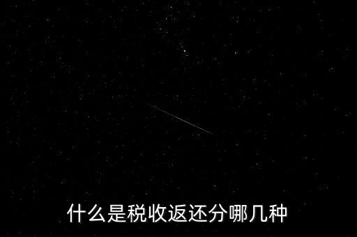 什么是稅收返還分哪幾種