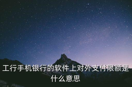 對(duì)外支付什么意思，工商銀行支出對(duì)外什么意思