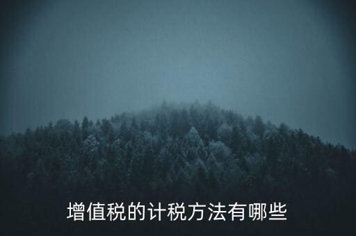 什么是計稅方式，增值稅的計稅方法有哪些