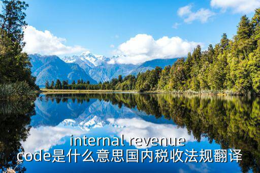 internal revenue code是什么意思國(guó)內(nèi)稅收法規(guī)翻譯