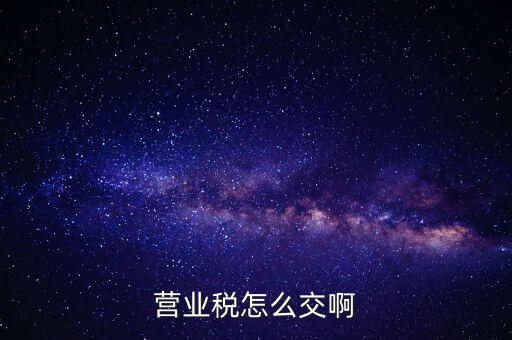 營業(yè)稅怎么交啊