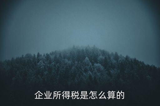 公司所得稅如何計(jì)算，企業(yè)所得稅該怎么計(jì)算