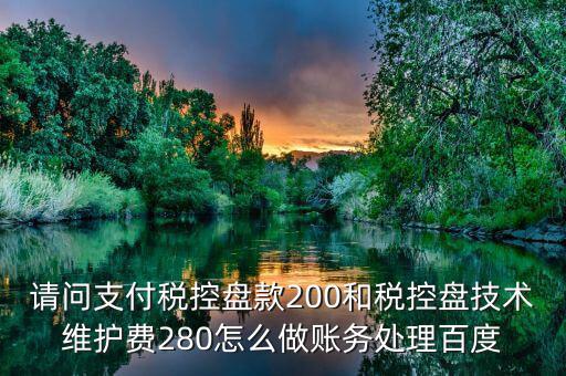 百望稅控280元 如何入賬，稅控280元收到發(fā)票怎么入賬