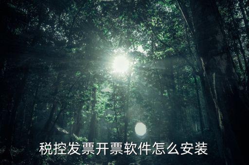 稅控發(fā)票開票軟件怎么安裝