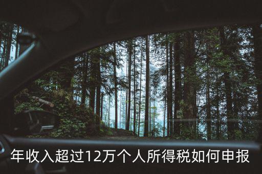 廣州個(gè)稅12萬如何申報(bào)，年收入超過12萬個(gè)人所得稅如何申報(bào)