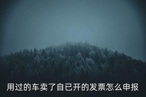 用過(guò)的車賣了自已開的發(fā)票怎么申報(bào)