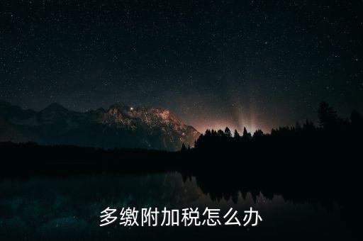 多繳附加稅怎么辦