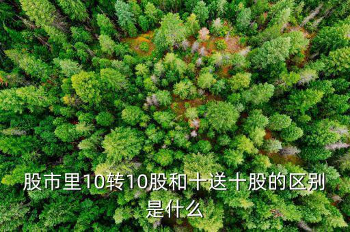 股市里10轉(zhuǎn)10股和十送十股的區(qū)別是什么