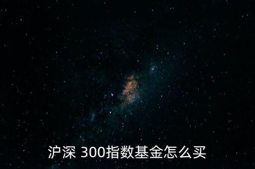 滬深 300指數(shù)基金怎么買