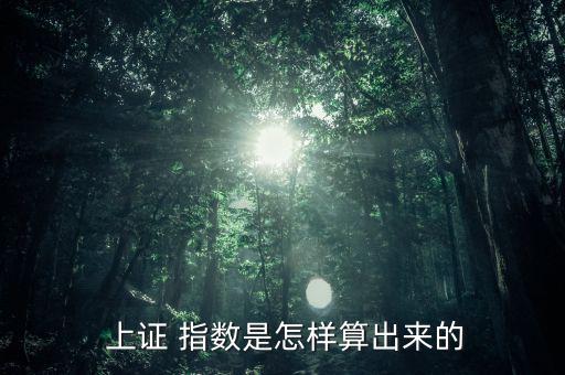  上證 指數(shù)是怎樣算出來的