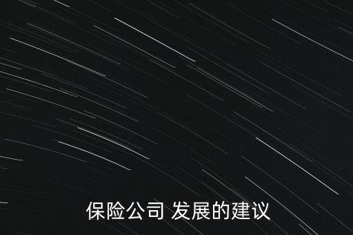  保險(xiǎn)公司 發(fā)展的建議