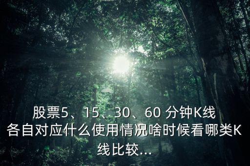 股票5、15、30、60 分鐘K線各自對應(yīng)什么使用情況啥時候看哪類K線比較...