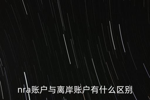 nra賬戶是什么意，NRA賬戶屬于以下哪種賬戶性質(zhì)