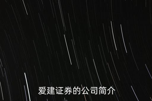  愛建證券的公司簡(jiǎn)介