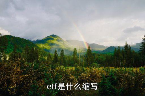 etf是什么縮寫