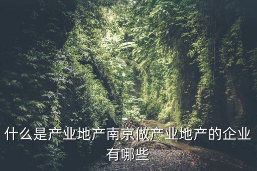 什么是產(chǎn)業(yè)地產(chǎn)，總是說(shuō)產(chǎn)業(yè)地產(chǎn)的可是連什么是產(chǎn)業(yè)地產(chǎn)我還是不知道啊