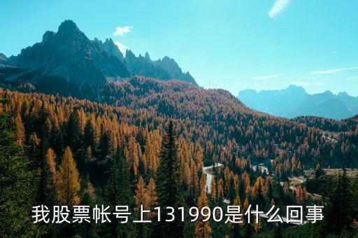 131990標(biāo)準(zhǔn)券是什么，本來輸入代碼131810結(jié)果成交以后卻是131990標(biāo)準(zhǔn)券盈虧比例