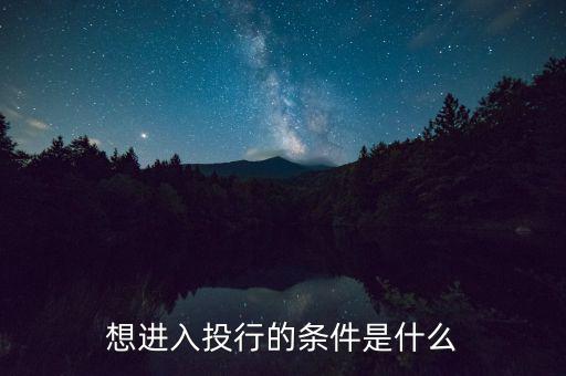 投行業(yè)務(wù)需要什么條件，想進(jìn)入投行的條件是什么