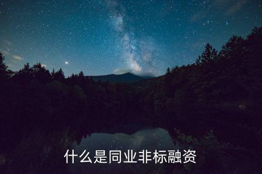 什么是非標融資，什么叫非標融資