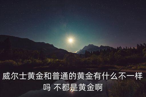 威爾士黃金為什么貴，為什么金子值錢呢